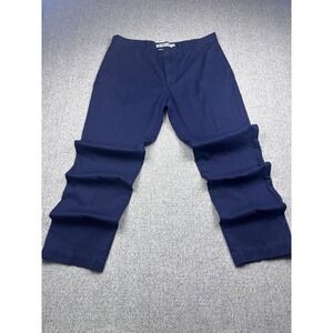 Lacoste Young Mens Flat Front Pant Navy Blue Regular Fit Cotton Men 40x34